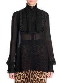 Silk Georgette Ruffle Bib Blouse at Saks Fifth Avenue